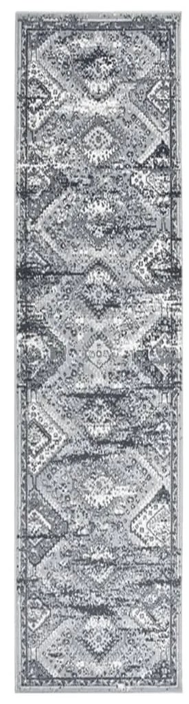 vidaXL Passadeira 100x400 cm polipropileno cinzento oriental