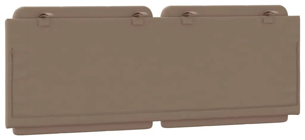 Almofadão de cabeceira 140 cm couro artificial cappuccino