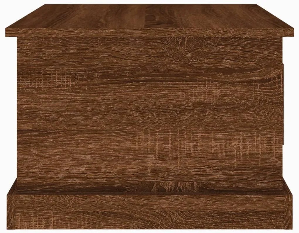 Mesa de centro 50x50x35 cm derivados madeira carvalho castanho