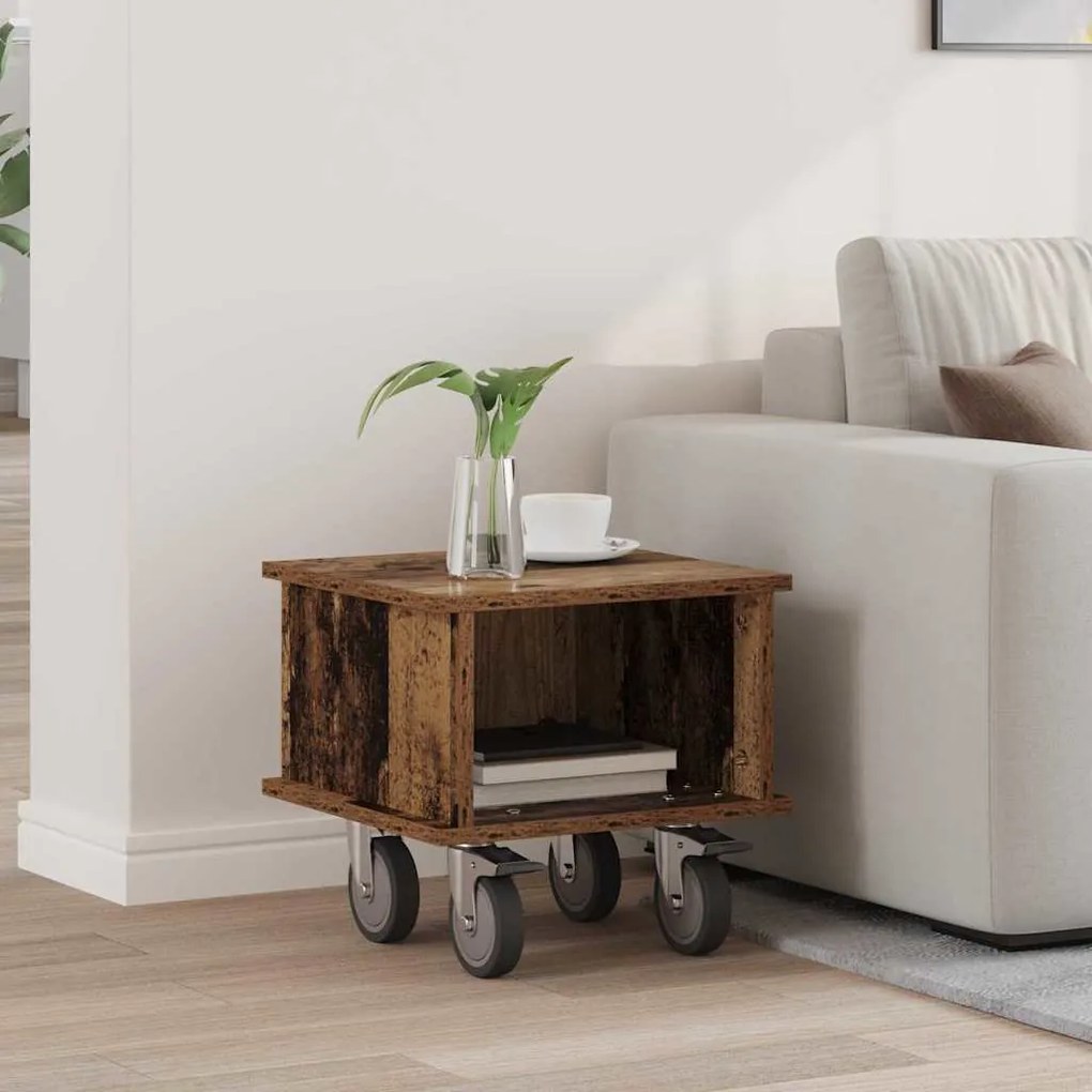 vidaXL Suporte para TV Madeira antiga 37 x 35 x 35 cm