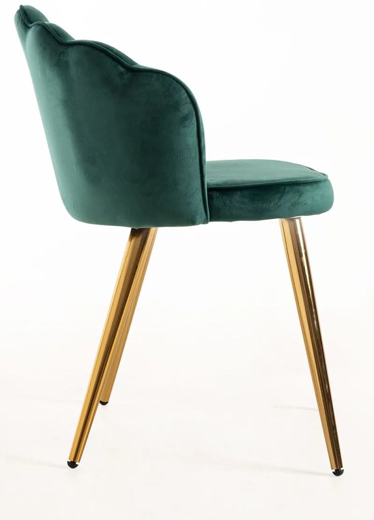 Cadeira Blume Gold Veludo - Verde