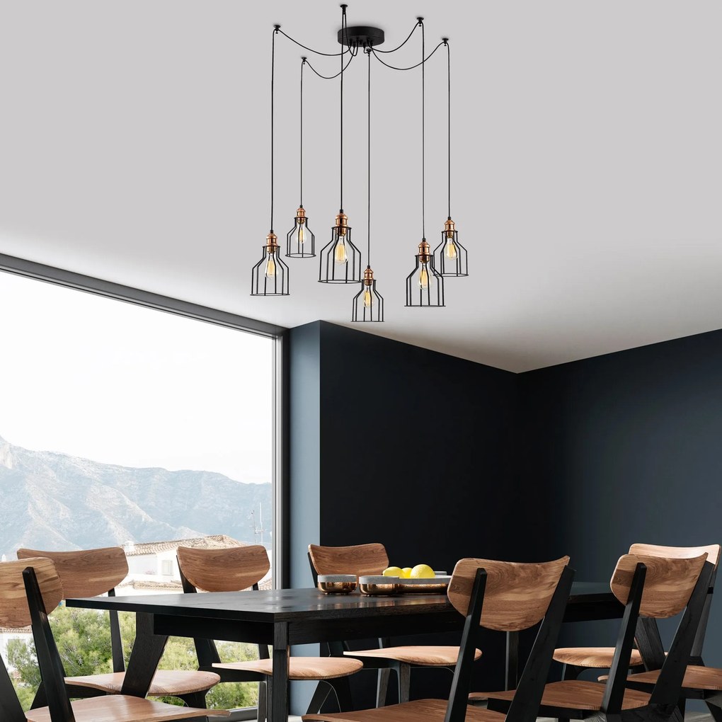 Candeeiro de Teto Alacati – Preto – 137 cm