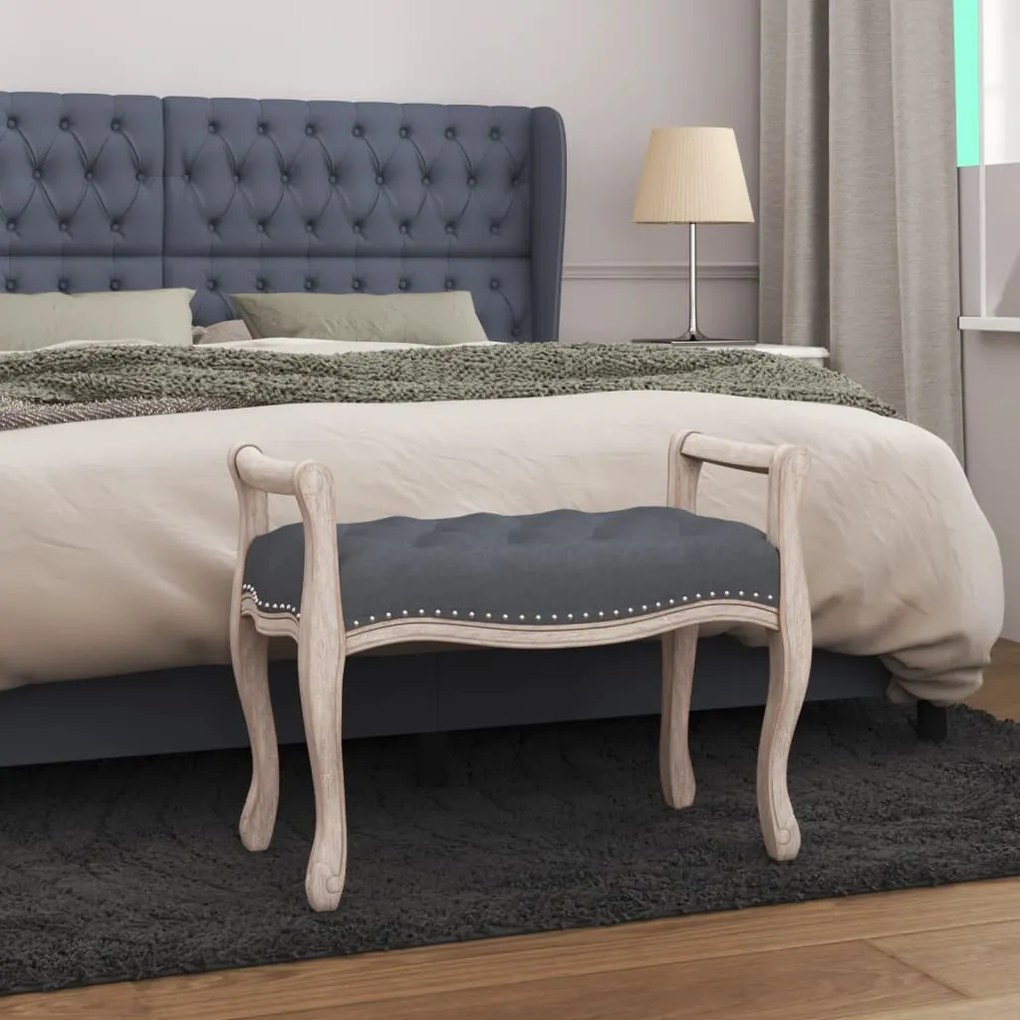 344433 vidaXL Banco 80x45x60 cm veludo cinzento-escuro