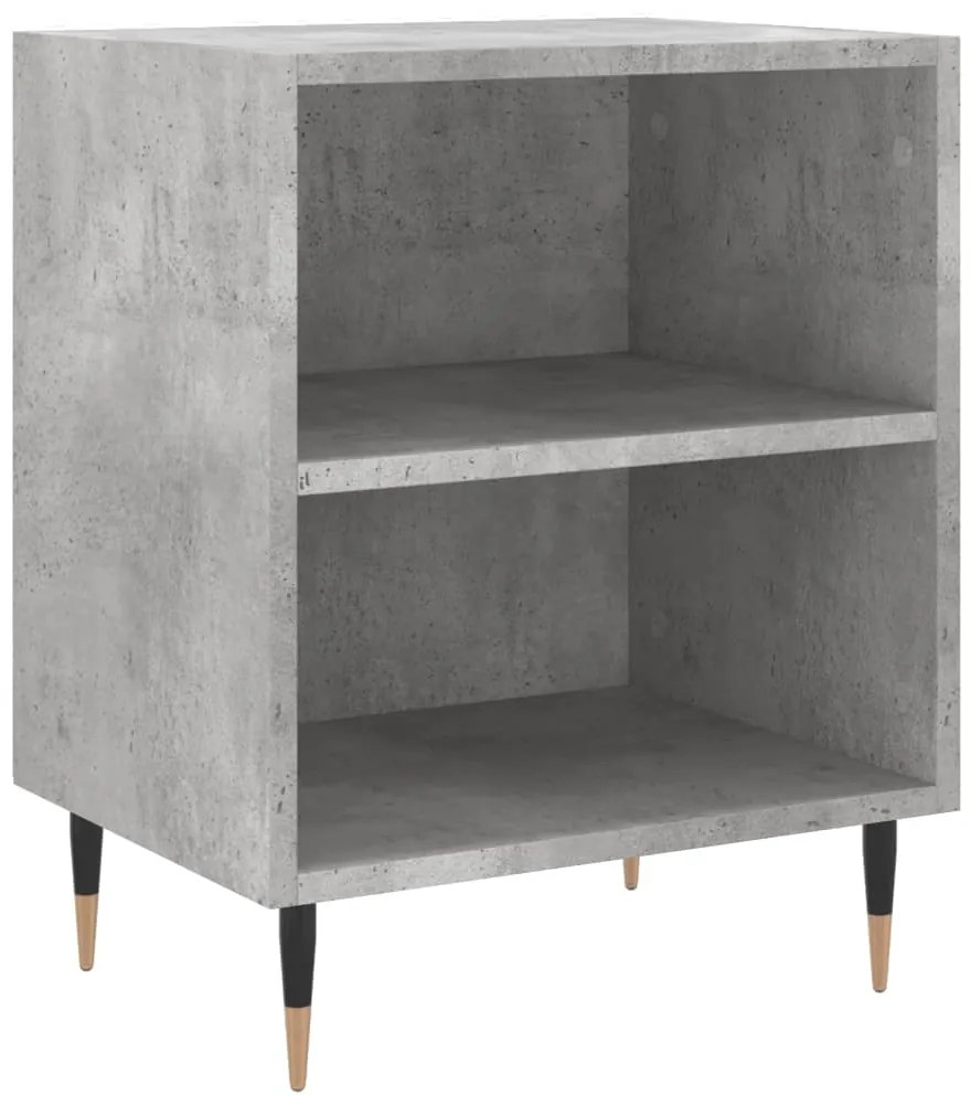 Mesas cabeceira 2pcs 40x30x50cm derivados madeira cinza-cimento