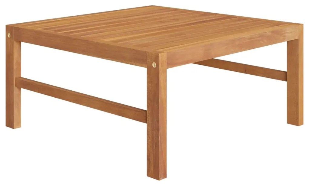2 pcs conj. lounge de jardim c/ almofadões cor creme teca