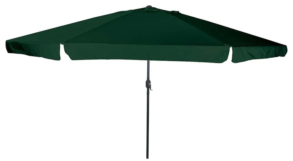 vidaXL Guarda-sol de Jardim Verde 395 x 395 x 245 cm Poliéster e Aço