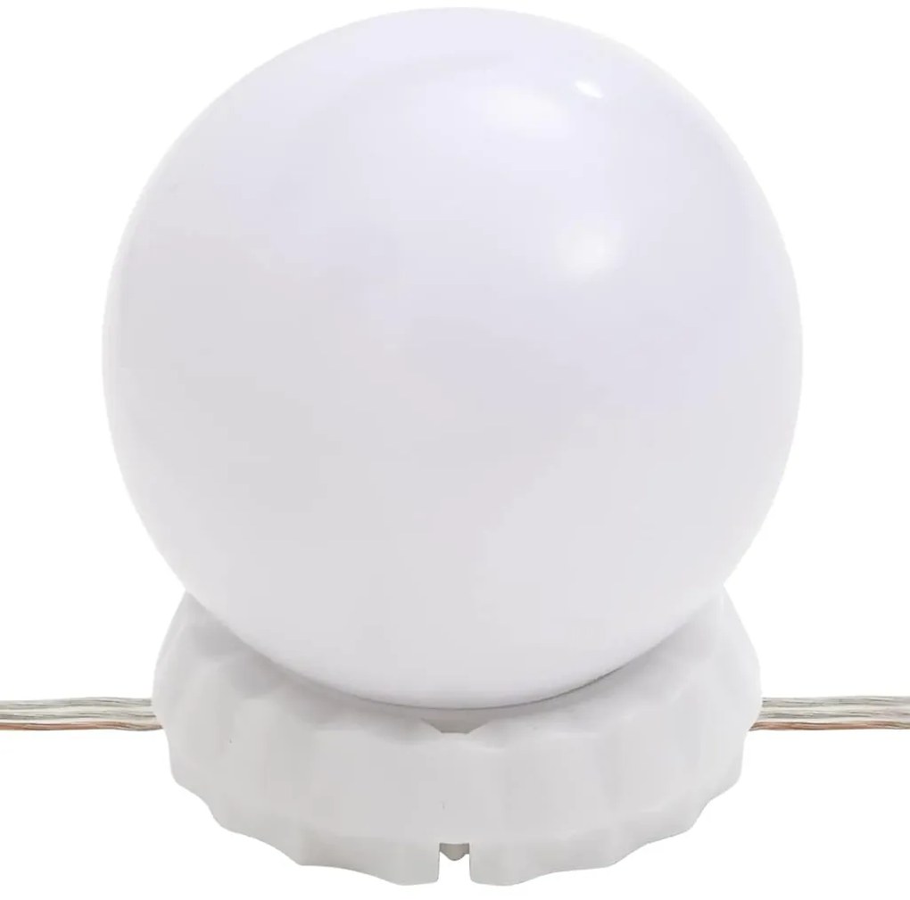 Mesa de Maquiagem com Espelho e Luzes LED Madeira Velha Madeira Recons
