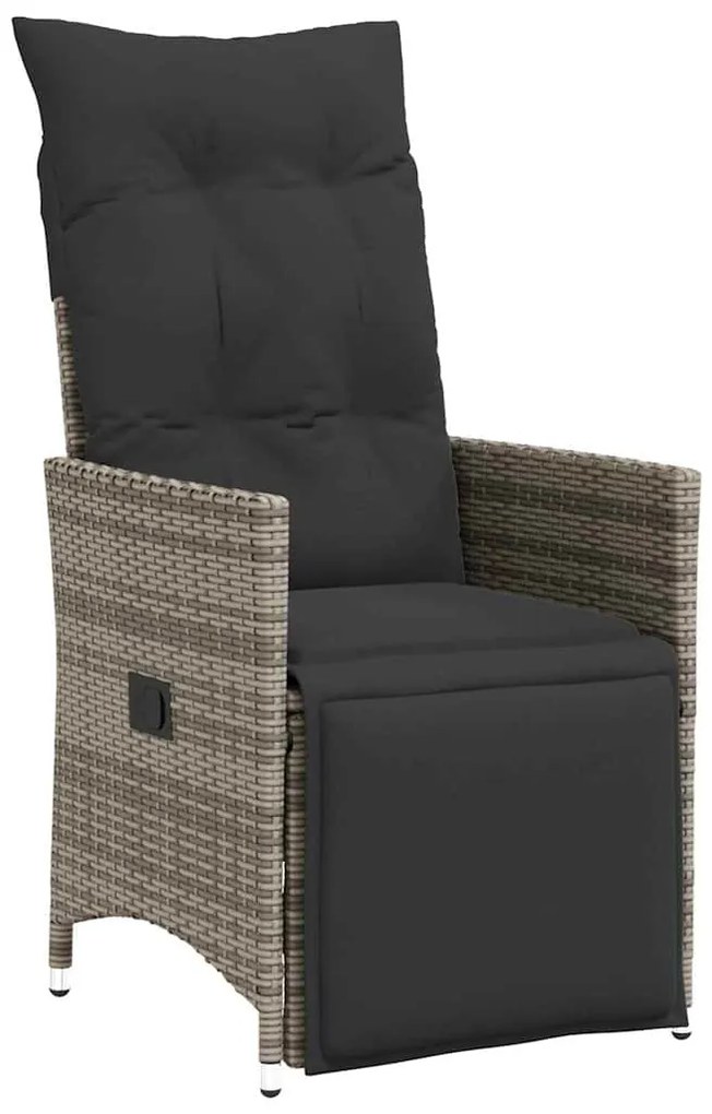 Conjunto de Jantar de Jardim com 5 Peças e Almofadas em Rattan de Poli