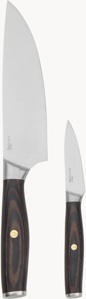 Facas de cozinha em madeira de Pakka Tara, conjunto de 2