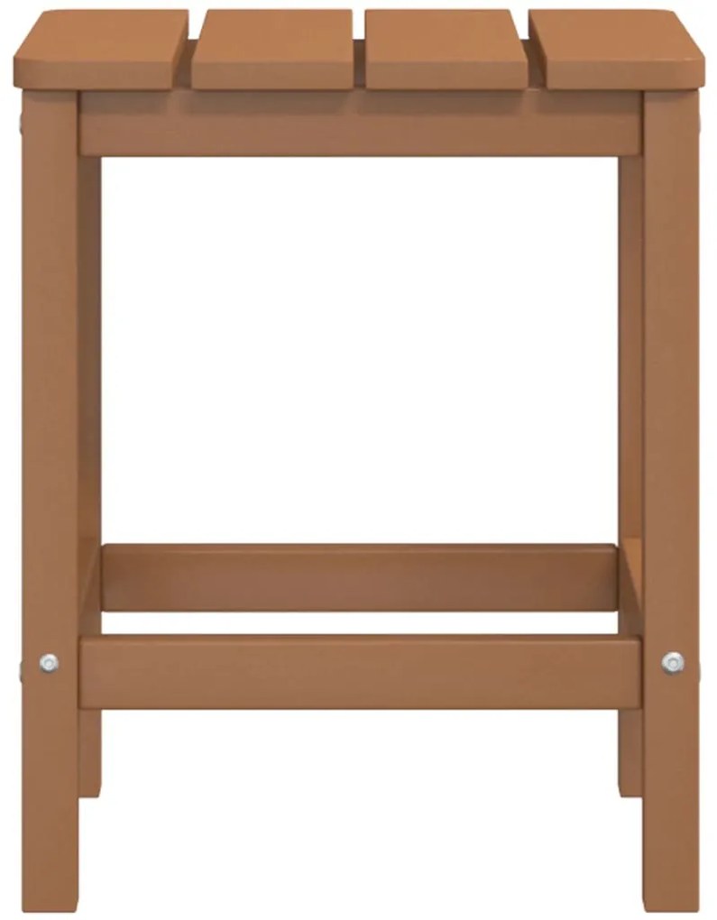 Mesa de jardim Adirondack 38x38x46 cm PEAD castanho