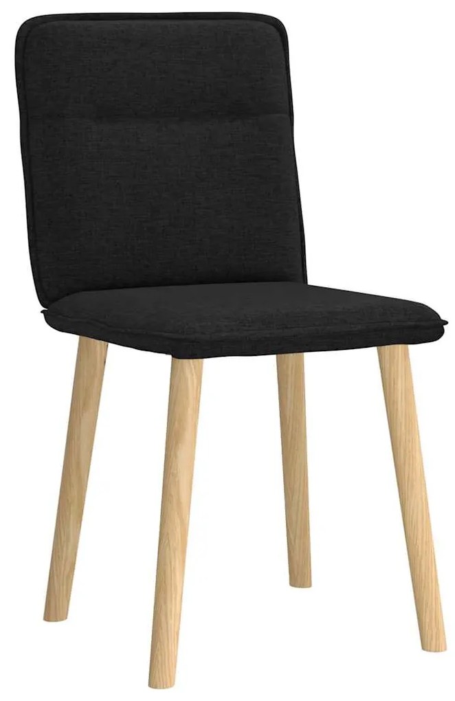 Cadeiras de jantar 2 pcs tecido preto