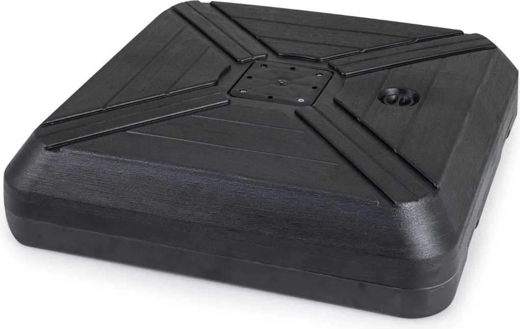 Base para guarda-sol suspenso com rodas 81 cm, resistente, com barra metálica e enchível com areia húmida, 125 kg, para exterior, jardim e piscina