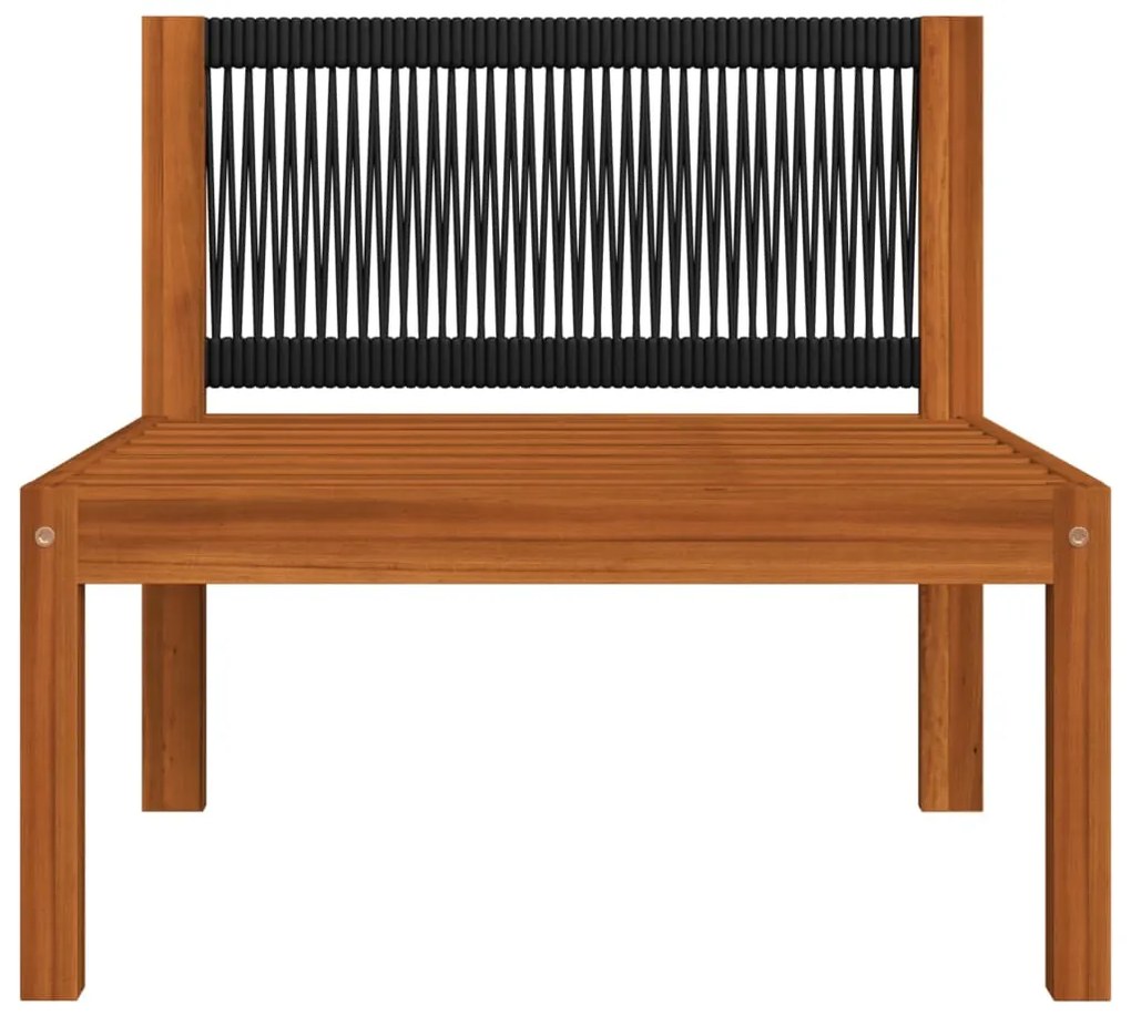 2 pcs conjunto lounge de jardim c/ almofadões acácia maciça