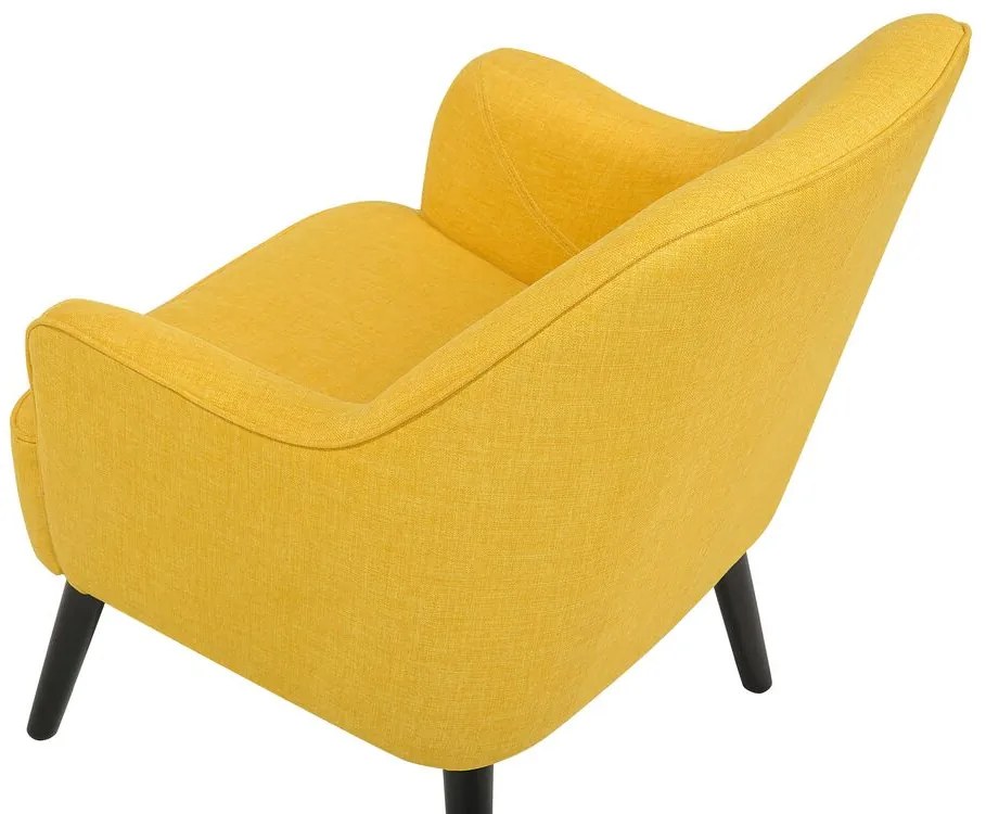 Poltrona em tecido amarelo LOKEN Beliani