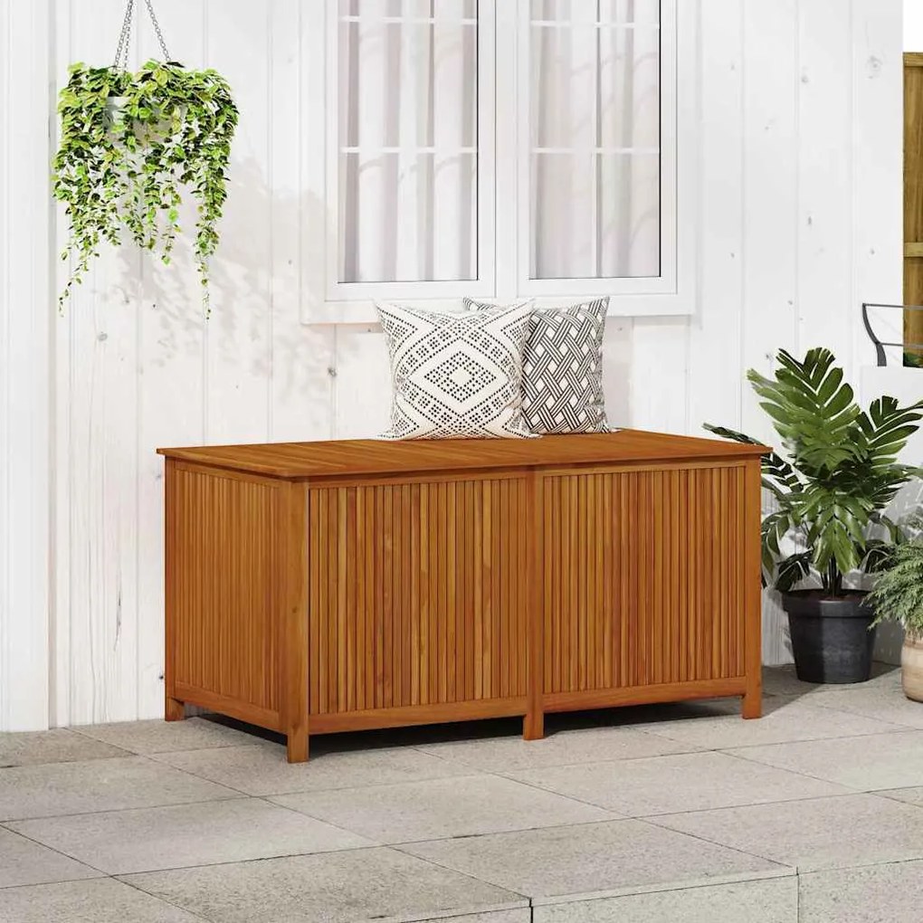 vidaXL Caixa de arrumação p/ jardim 150x80x75 cm madeira acácia maciça