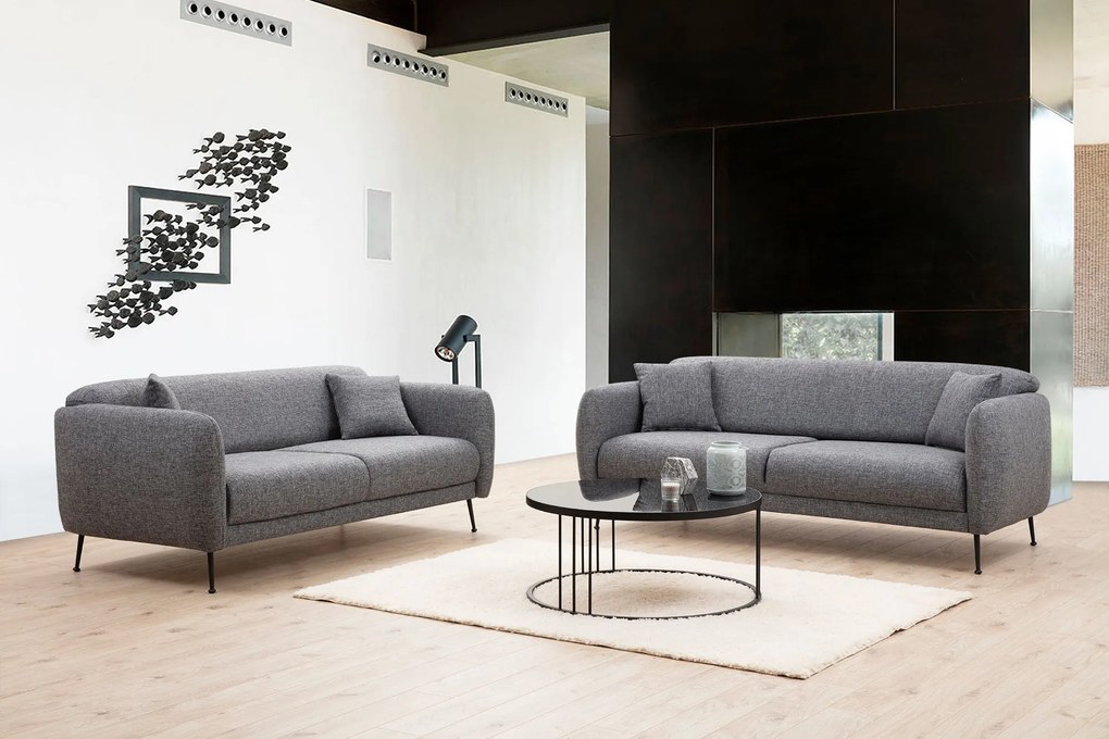 Sofá-Cama 3 Lugares Sevilla – Cinzento – 214x98x85 cm