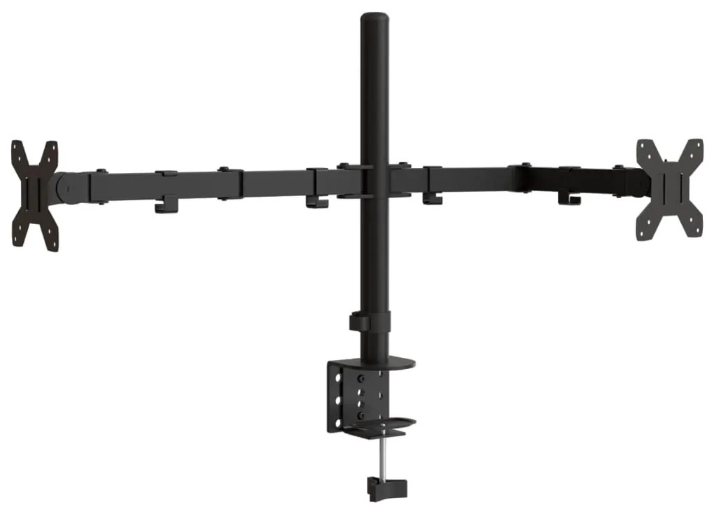 Suporte duplo para monitor VESA 75/100 mm aço preto