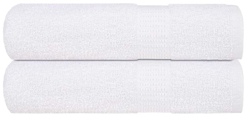 vidaXL Toalhas de banho 2pcs FROGN 70x140 cm 100% algodão branco
