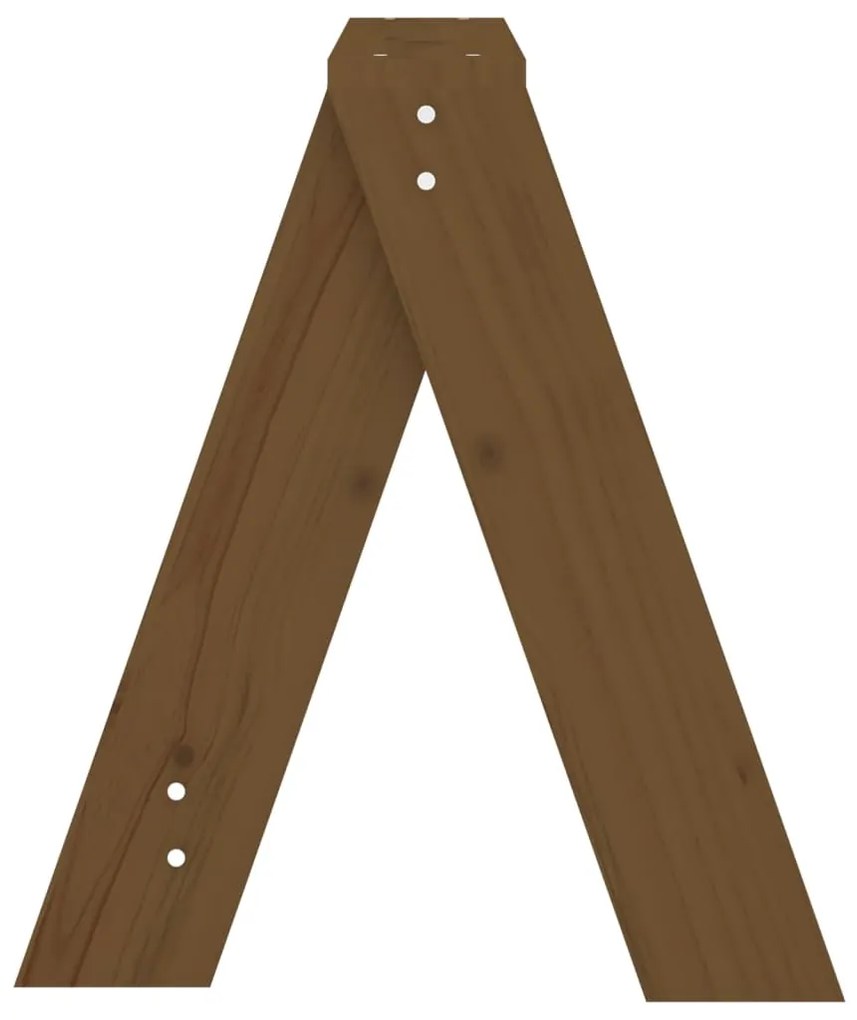 Bancos 2 pcs 40x40x45 cm pinho maciço castanho-mel