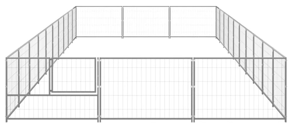 Canil para cães 30 m² aço prateado