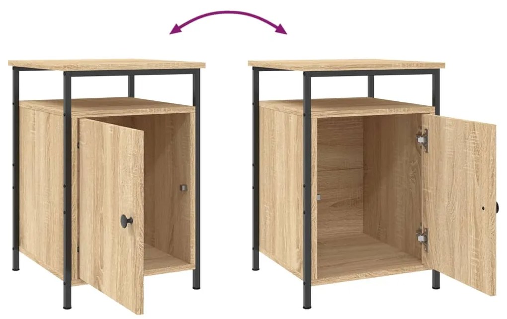 Mesas cabeceira 2 pcs 40x42x60cm deriv. madeira carvalho sonoma