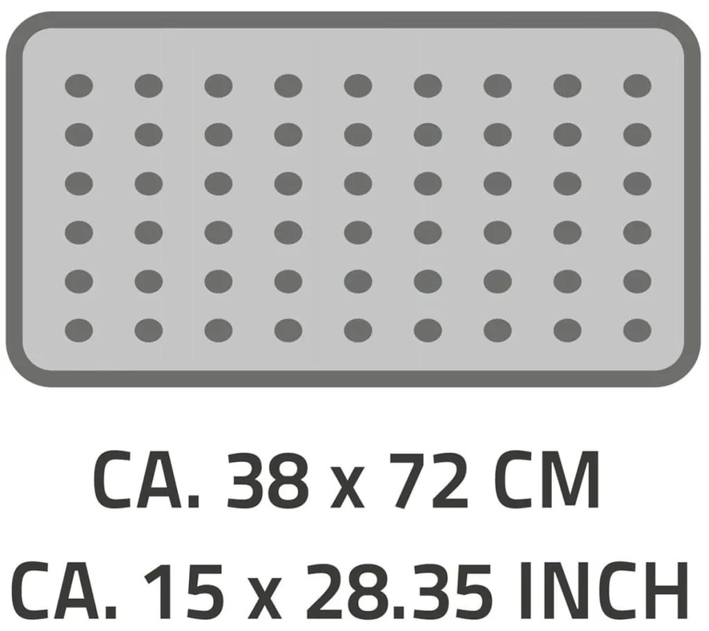 Tapete de banho antiderrapante Plattfuß 72x38 cm cinzento 67087