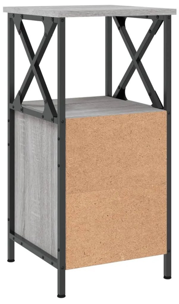 Mesa cabeceira 34x35,5x70 cm derivados madeira cinza sonoma
