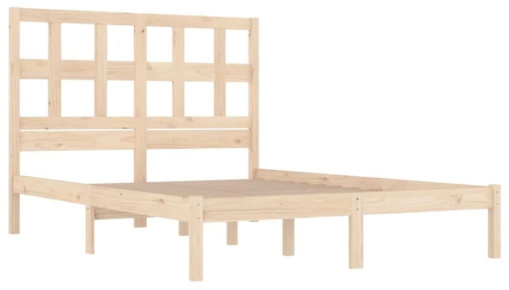 Cama sem colchão 200x200 cm madeira de pinho maciça