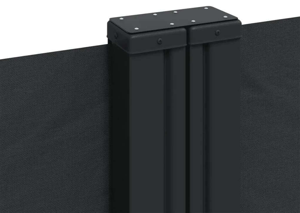 Toldo lateral retrátil 120x1200 cm preto