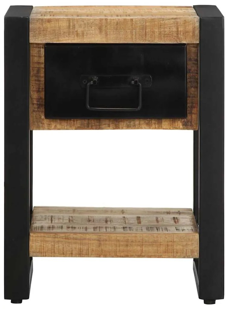 Mesa de cabeceira 35x34x45 cm madeira maciça manga áspera
