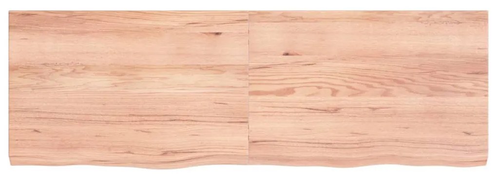 Bancada p/ WC 120x40x(2-4) cm madeira maciça tratada castanho