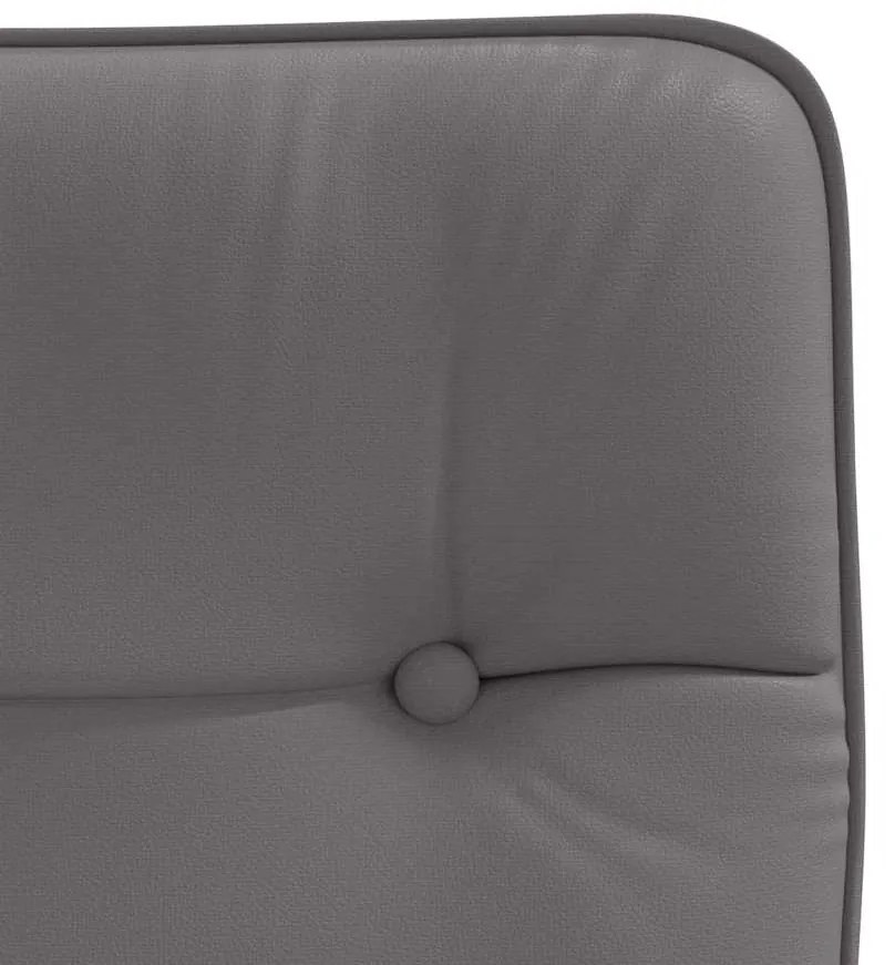 Cadeiras de jantar 4 pcs couro artificial cinzento