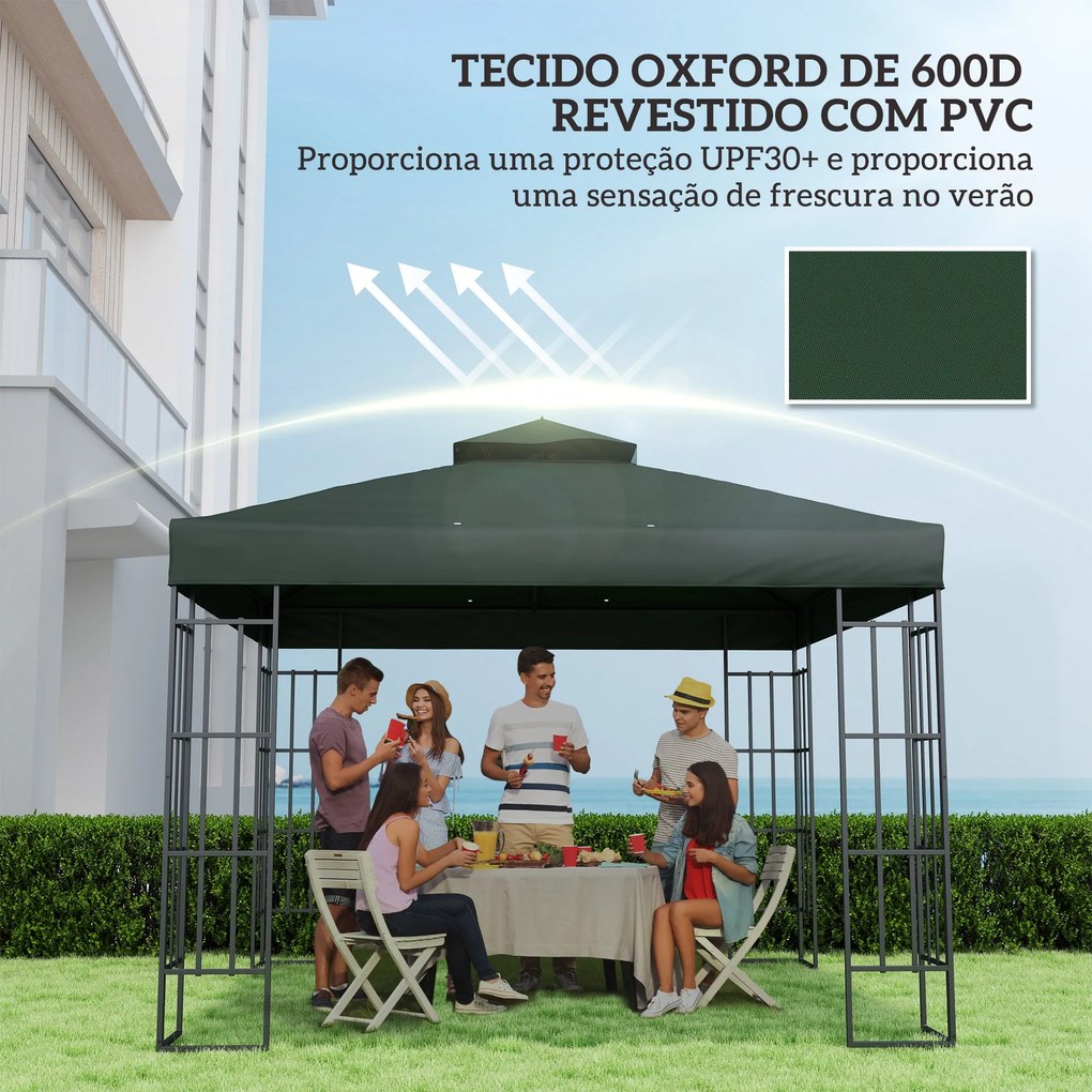 Toldo de Substituição para Pérgola 3x3 m Toldo de Substituição com Tet