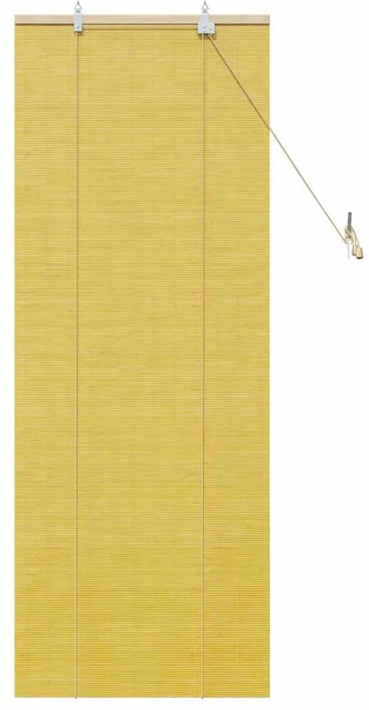 Persianas e Sombras de Janela Amarelo 60 x 160 cm Bambu