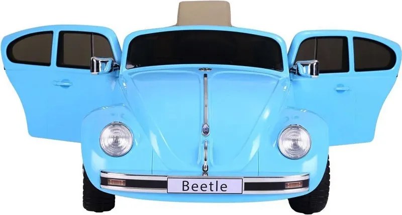 Carro elétrico para crianças volkswagen Carocha Classico 12V com pneus de borracha Azul