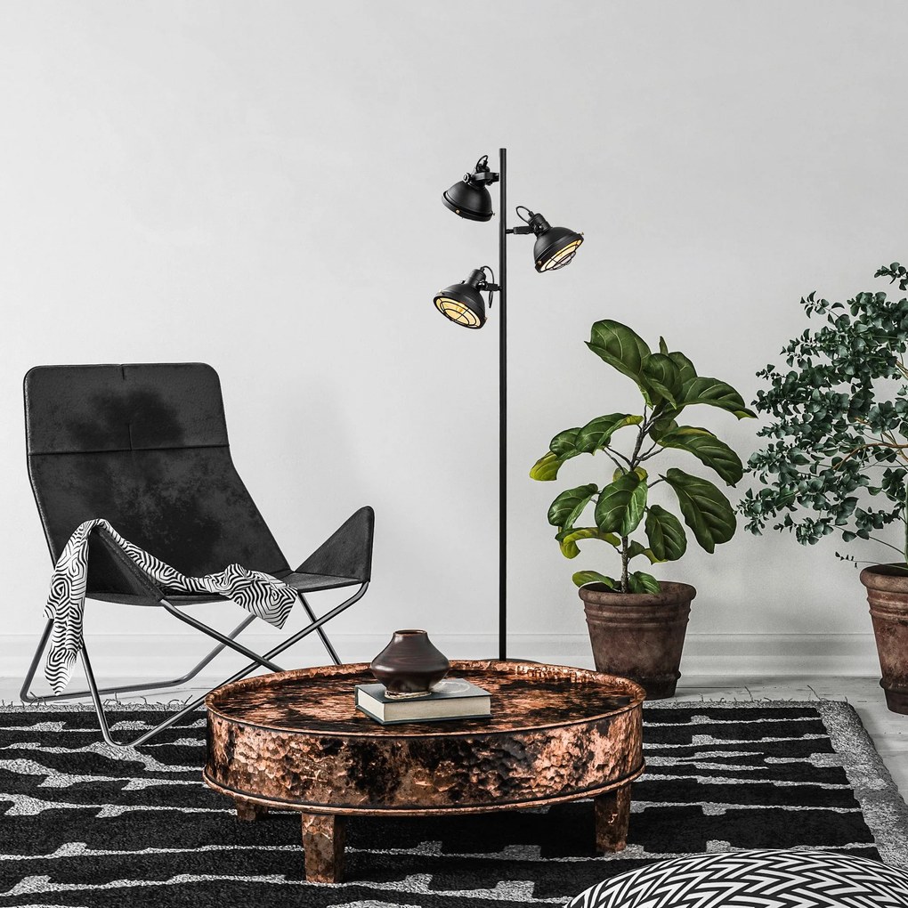 Candeeiro de Pé Spoly – Preto – 37 x 37 x 162 cm