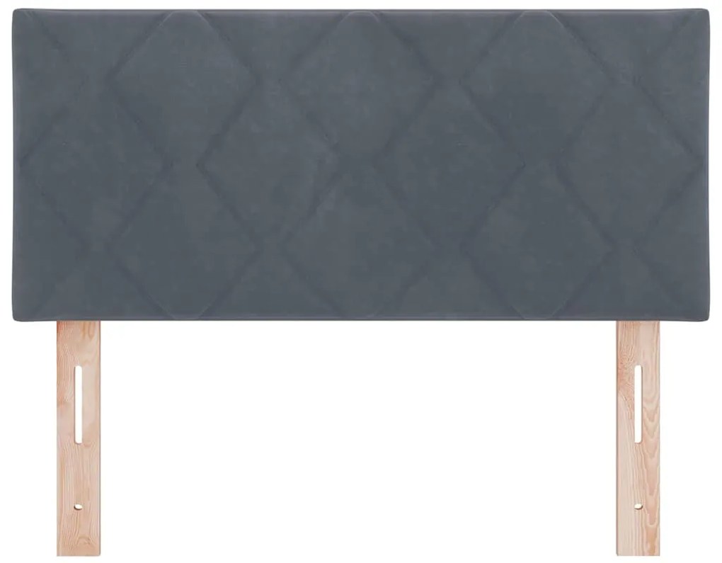 Cabeceira Diamond Block da em cinza escuro, 100cm, veludo