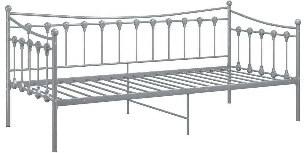 Sofá-cama 90x200 cm metal cinzento