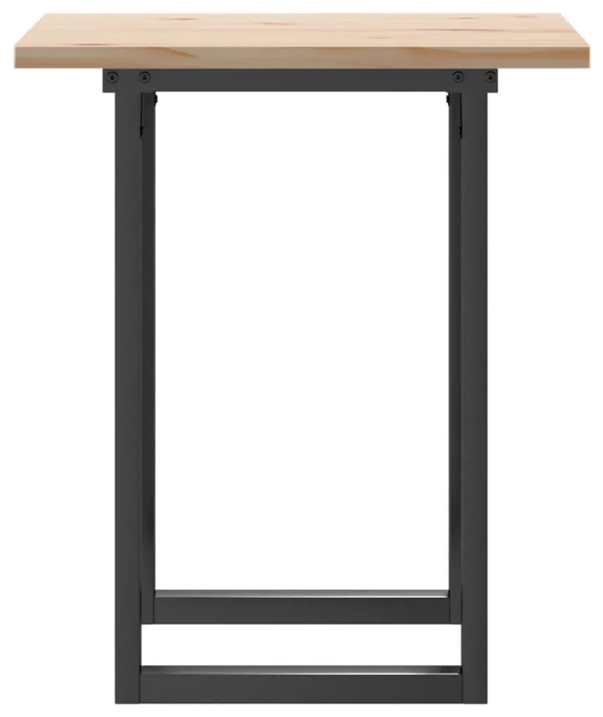 Mesa de jantar estrutura em O 60x60x75,5 cm pinho/aço