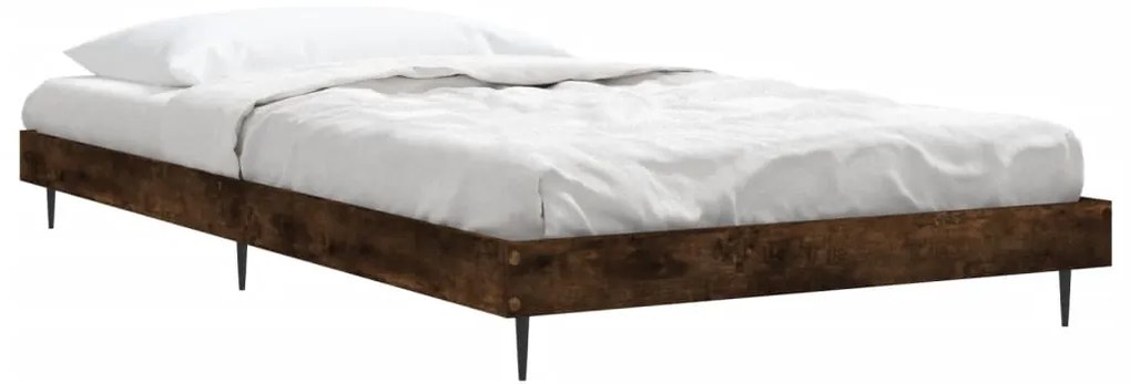 Estrutura cama s/ colchão derivados de madeira carvalho fumado
