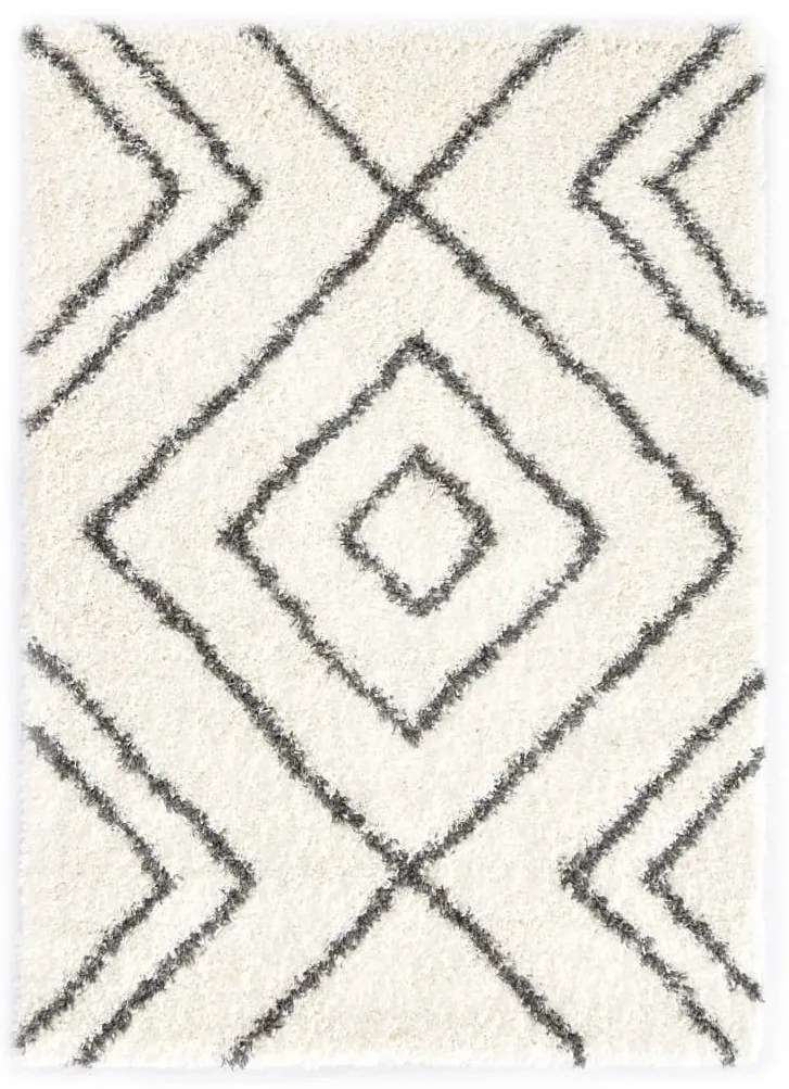 vidaXL Tapete berbere shaggy PP bege e cinzento 80x150 cm