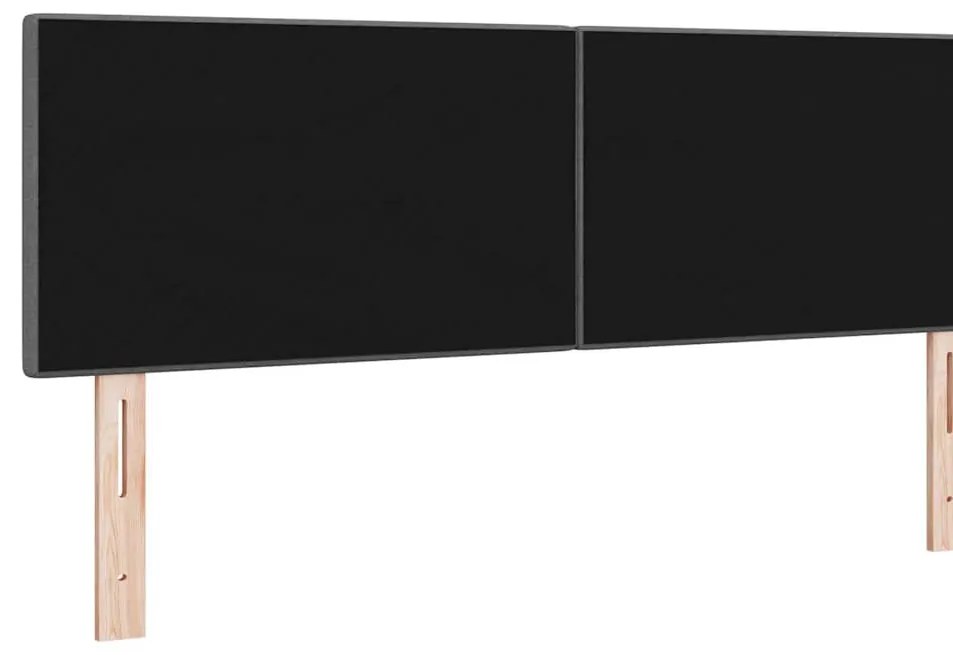 Cabeceira vidaXL Botão Estofada Cinza Escuro 140 cm Tecido