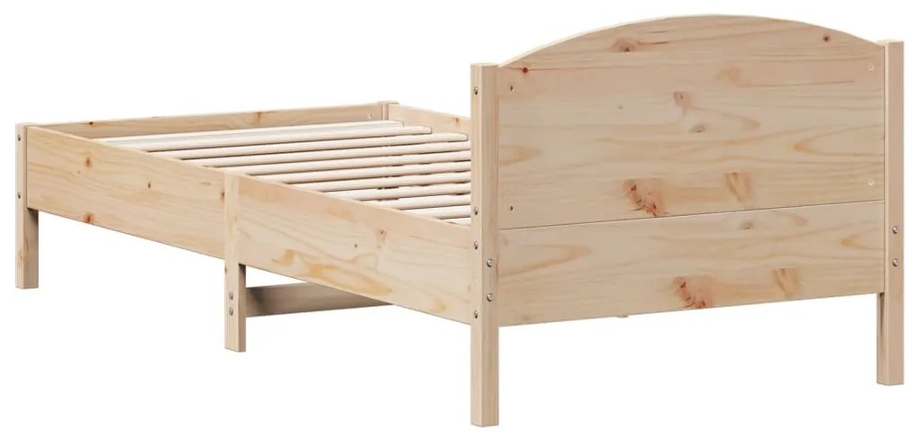 Cama sem colchão 100x200 cm madeira de pinho maciça