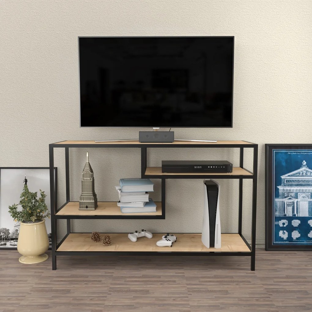 Móvel TV Stand Robbins – Oak/Black – 120 cm x 39 cm x 75 cm