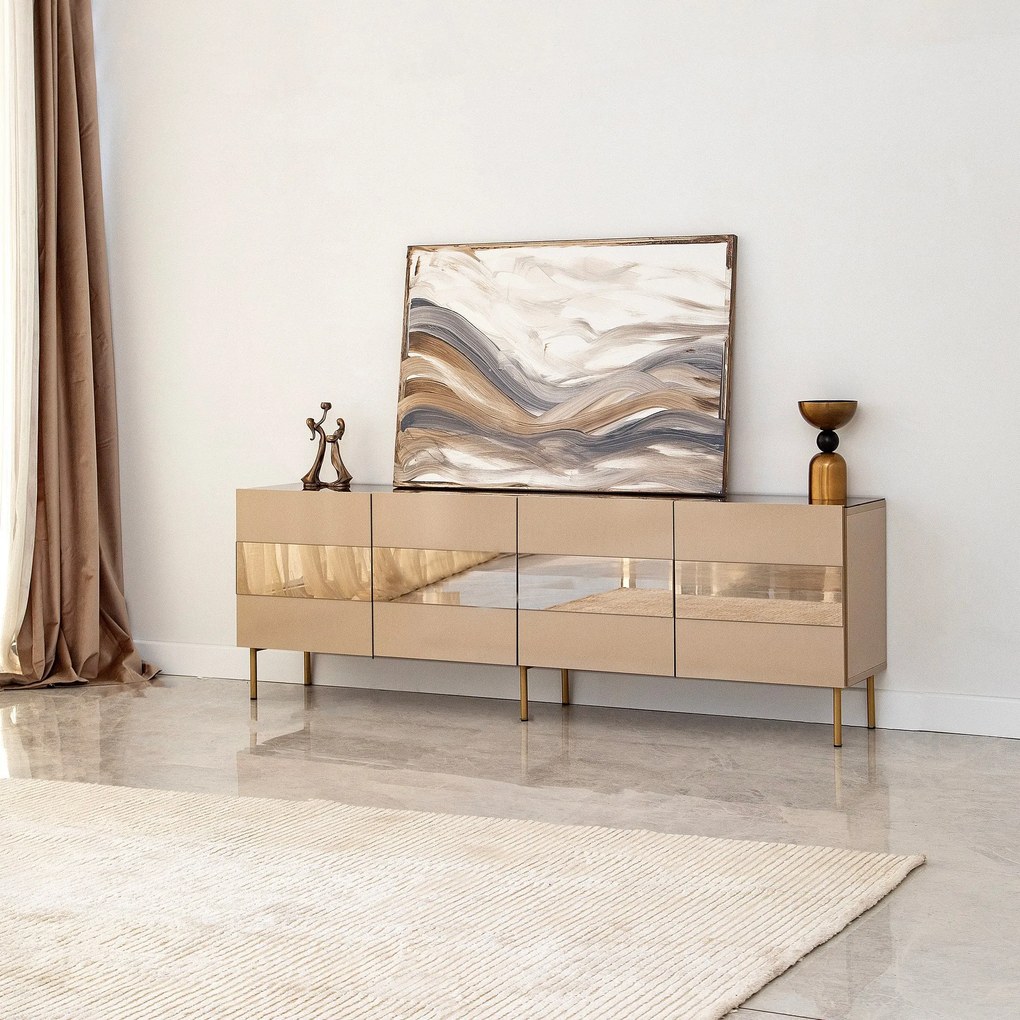 Móvel TV Leon – Bronze Dourado – 180 cm x 59 cm x 35 cm