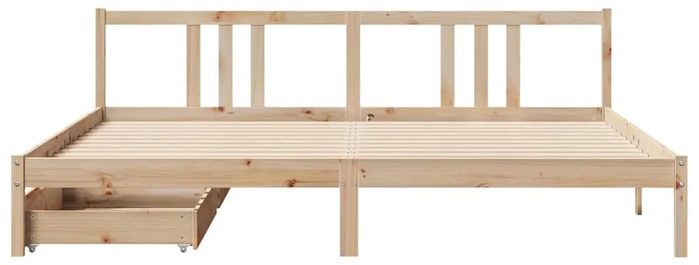 Cama sem colchão 180x200 cm madeira de pinho maciça