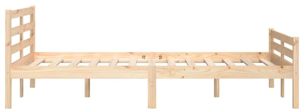 Estrutura de cama 140x190 cm madeira maciça