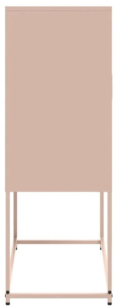 Aparador alto 68,5x38,5x107 cm aço rosa