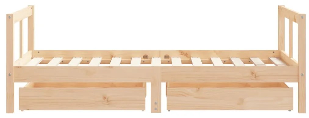 Estrutura de cama infantil c/ gavetas 80x160 cm pinho maciço