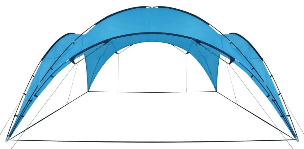 Tenda para festas arqueada 450x450x265 cm azul claro